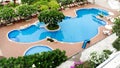 Cool blue summer holiday pool Royalty Free Stock Photo