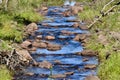 Cool Blue Water Gently Cascading Down a Brook Royalty Free Stock Photo