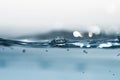 Cool Blue water in motion with bubbles Royalty Free Stock Photo