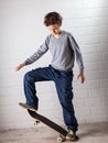 Cool Boy on his skateboard Royalty Free Stock Photo