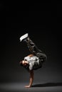 Cool break dancer standing on the freeze Royalty Free Stock Photo