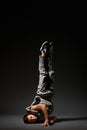 Cool breakdancer standing in freeze Royalty Free Stock Photo