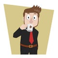 Cool Businessman Drink Coffee Color Illustration