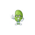 Cool Businessman green beans cartoon character design