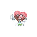 Cool Businessman love chocolate with pink cartoon character design