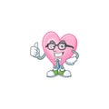 Cool Businessman pink love cartoon character design