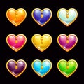 Cool cartoon diamond hearts Royalty Free Stock Photo