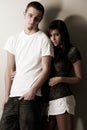 Cool casual young couple Royalty Free Stock Photo