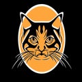 Cool Cat Logo For Business Identity. Royalty Free Stock Photo