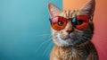 Cool Cat Wearing Sunglasses Royalty Free Stock Photo