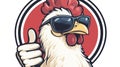 Cool chicken Mascot Royalty Free Stock Photo