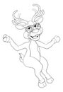 Cool Christmas Reindeer In Sunglasses Cartoon