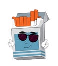 Cool cigaretes pack cartoon Royalty Free Stock Photo