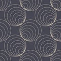 Cool Circles Outline Seamless Pattern Trend Vector Classy Abstract Background