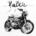 Cool classic motorcycle Royalty Free Stock Photo