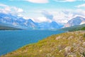 A cool clear lake in Glacier National park. Royalty Free Stock Photo