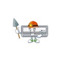 Cool clever Miner air conditioner cartoon character design