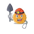 Cool clever Miner chinese mooncake cartoon character design