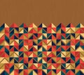 Cool colored triangles background vintage