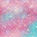 Cool Colorful Mermaid Background Digital Paper