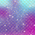 Cool Colorful Mermaid Background Digital Paper