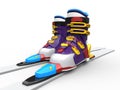 Cool colorful ski boots