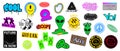 Cool colorful sticker pack. Collection Trendy Badges Royalty Free Stock Photo