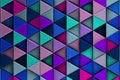 Cool Colorist relief with triangles and shadows Royalty Free Stock Photo