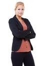 Cool and confident. A gorgeous young businesswoman standing with arms folded. Royalty Free Stock Photo