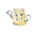 Cool confident Successful cashew butter cartoon character style