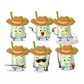 Cool cowboy guaro cartoon character with a cute hat