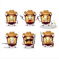 Cool cowboy halloween lamp cartoon character with a cute hat