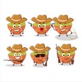 Cool cowboy mung beans cartoon character with a cute hat