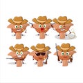 Cool cowboy niscalo cartoon character with a cute hat