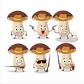 Cool cowboy porcini cartoon character with a cute hat Royalty Free Stock Photo