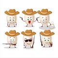 Cool cowboy pumpkin seed cartoon character with a cute hat