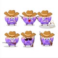 Cool cowboy rose matta rice cartoon character with a cute hat