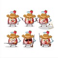 Cool cowboy sangria cartoon character with a cute hat