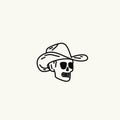 Cool Cowboy skull image design