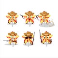 Cool cowboy star candy cartoon character with a cute hat