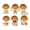 Cool cowboy straw mushroom cartoon character with a cute hat