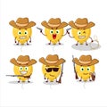 Cool cowboy yellow balloons cartoon character with a cute hat