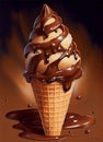 The Cool, Creamy Chocolate Cone: A Delicious Dessert on a Hot Day
