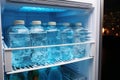 Cool and crisp drinking water stored in the fridge, ready for hydration