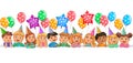 Cute children faces birthday Royalty Free Stock Photo