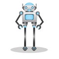 Cool and cute 3d robot illustration Royalty Free Stock Photo