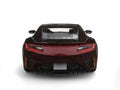 Cool dark red metallic concept car - back view