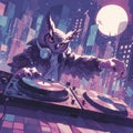 Cool DJ Owl Mixing the Perfect Beat