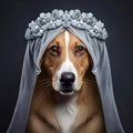 Cool dog wearing a headscarf - ai generated image