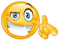 Cool emoticon pointing at you Royalty Free Stock Photo